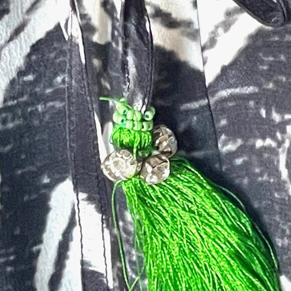 Rococo Sand Silk Beaded Mini Shorts Green Small - Picture 5 of 7